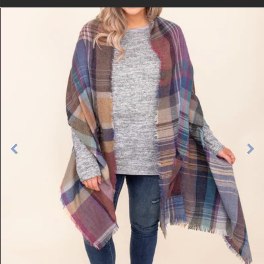 Chic Soul Plaid Poncho